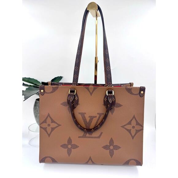 Louis Vuitton Reverse Monogram On the Go MM CoA Authentic - Picture 1 of 10